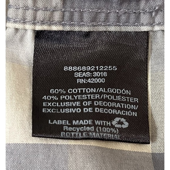 Northwest Territory Men's Shirt 4XL Blue Gray Plaid Long Roll Tab Sleeve Pocket - Picture 7 of 9